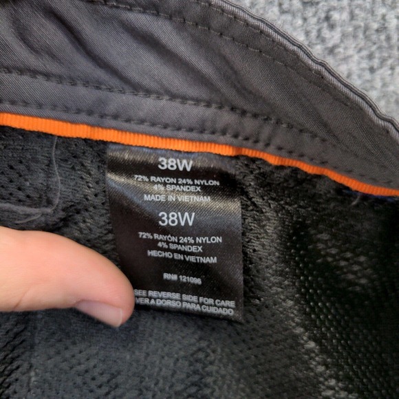 English Laundry Mens Chino Shorts Gray Size 38W Zipped Pockets Rayon Blend - Picture 12 of 12